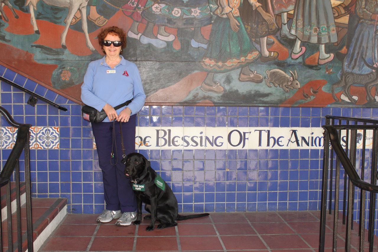 Pat with Reese I at Olvera St.