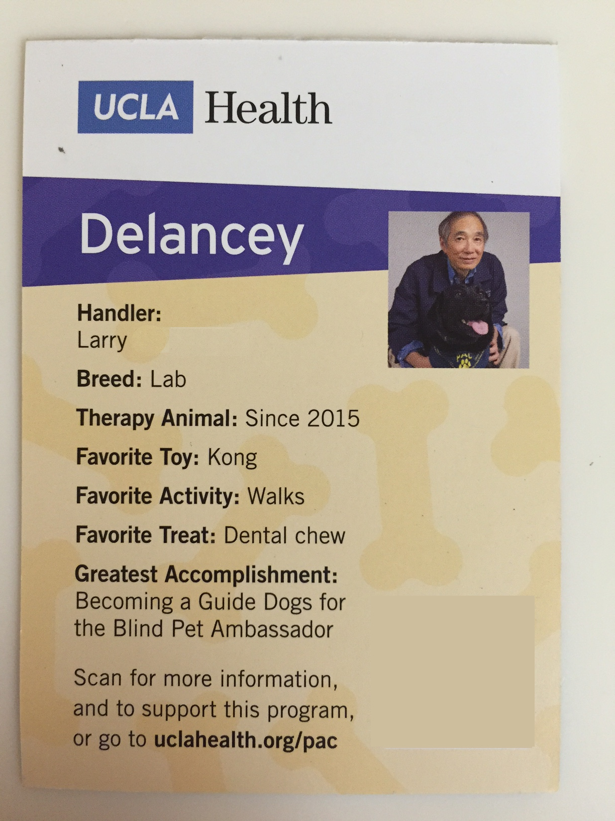 Larry with Delancey III UCLA Health