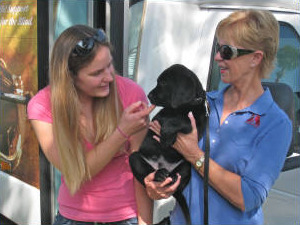 Mandy and Gail with Cancun I at the Puppy Truck