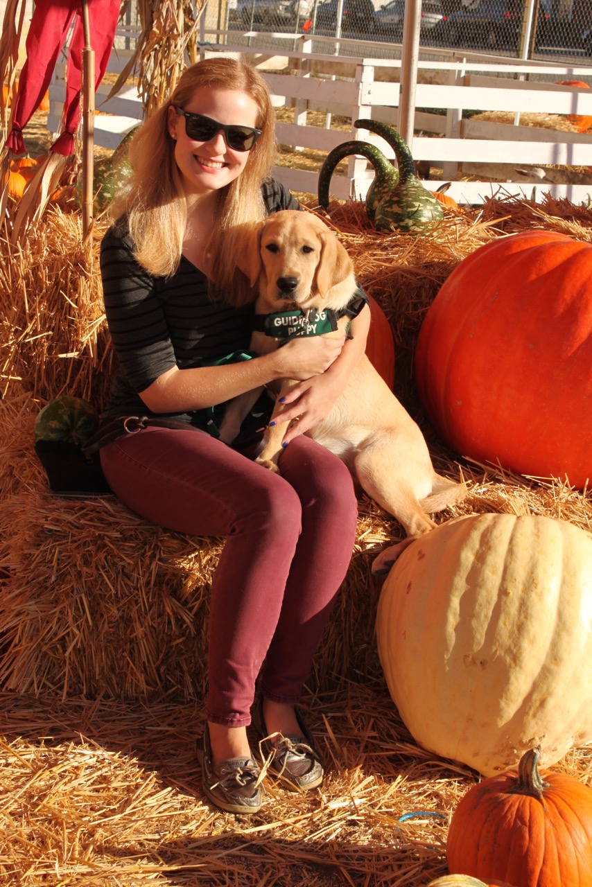 Kelsea with Amari I at the pumpkin patch