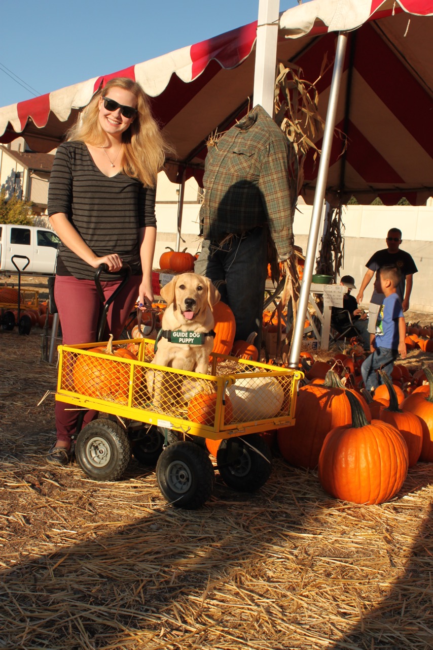Kelsea with Amari I at the pumpkin patch
