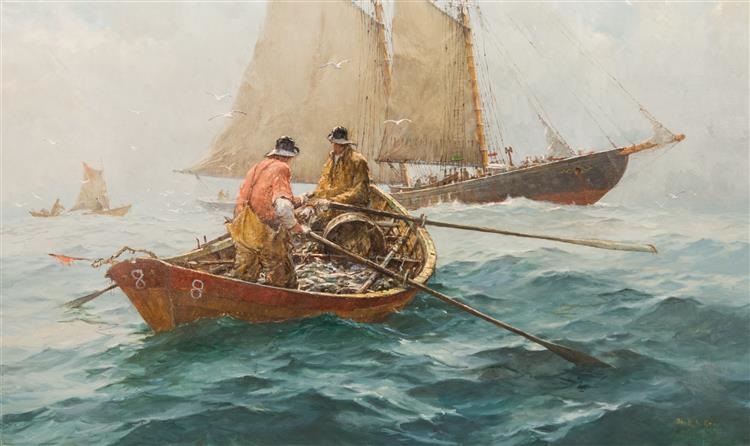 Fishing in a Dory from a Schooner